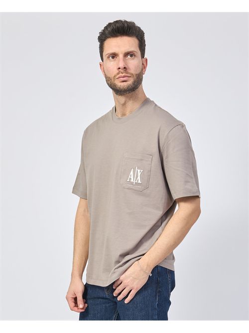 Armani Exchange Crewneck T-shirt with Logo Pocket ARMANI EXCHANGE | XM000366-AF12308U6107